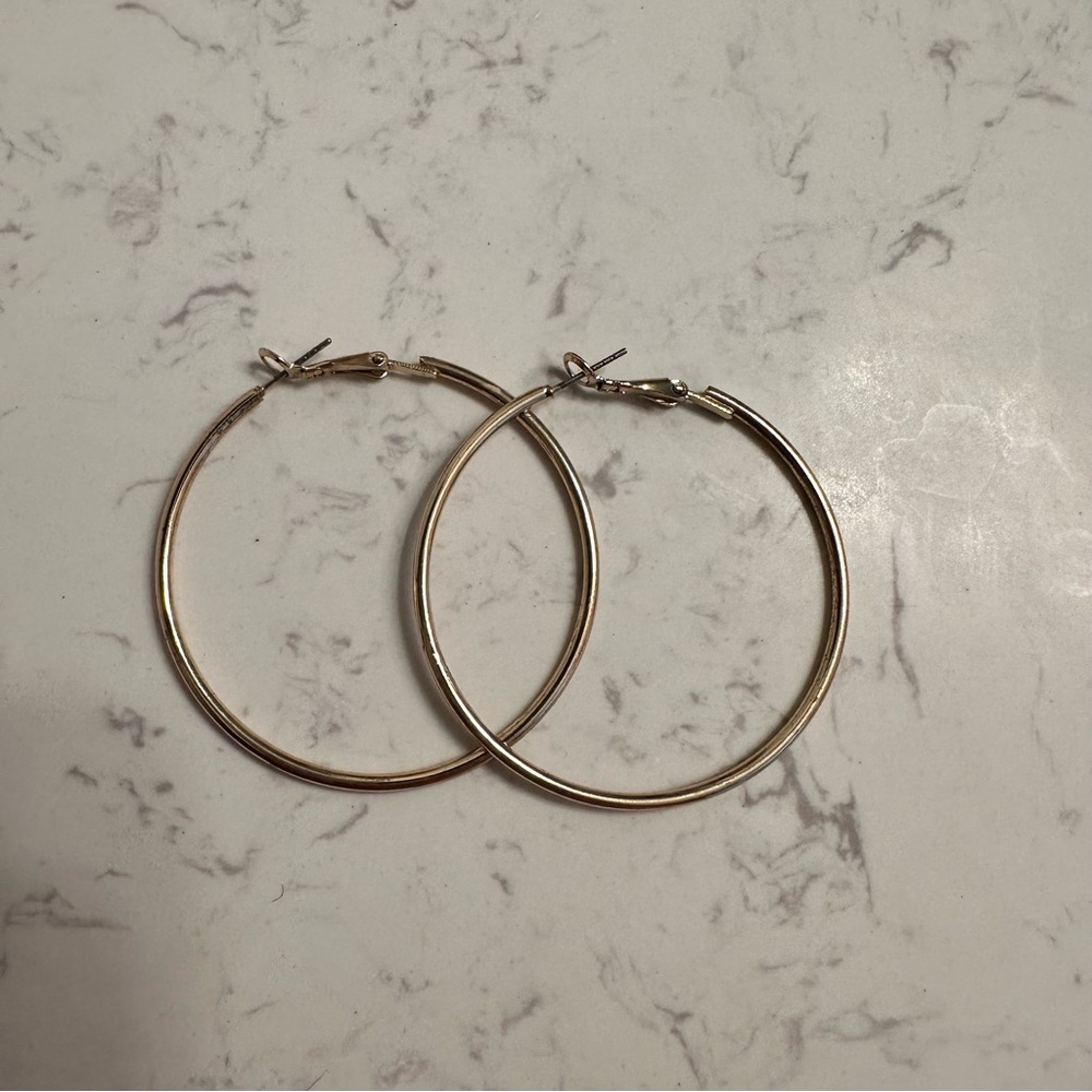 Gold‎ Hoops Earrings